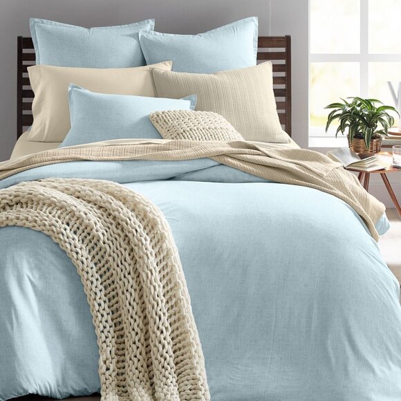 Oake 3-Piece Printed Ethicot Duvet Set Size Full/Queen